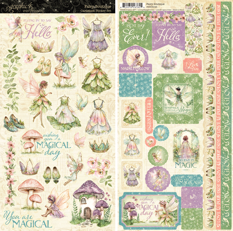 Graphic 45 - Fairy Boutique - Sticker Set
