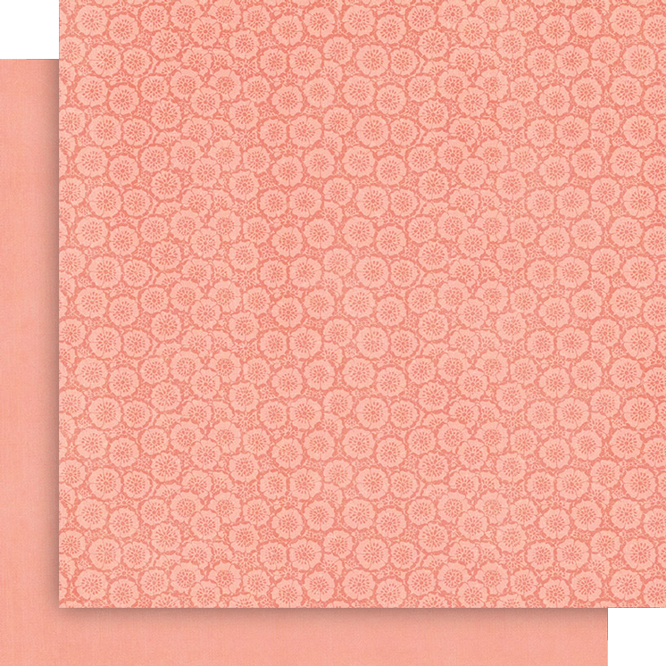 Graphic 45 - Fairy Boutique - Posey Pink Pattern & Solid Sheet 12×12 Paper