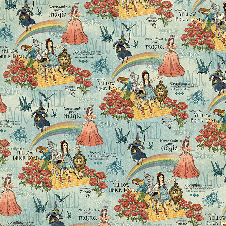 Graphic 45 - Wonder Of Oz - 12 x 12 Double Sided Paper - Never Doubt your Magic