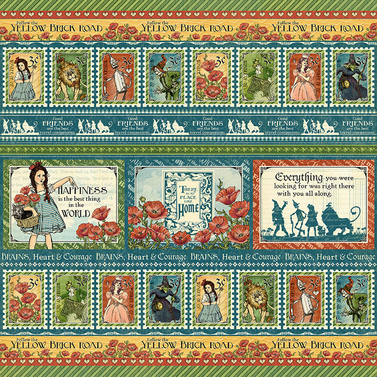 Graphic 45 - Wonder Of Oz - 12 x 12 Double Sided Paper - Good Friends