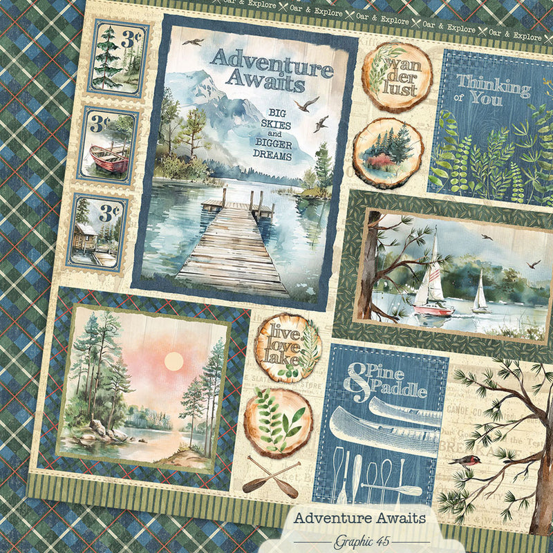 Graphic 45 - Adventure Awaits - 8 x 8 Collection Pack