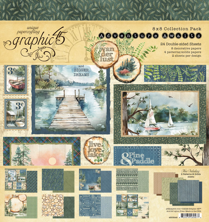 Graphic 45 - Adventure Awaits - 8 x 8 Collection Pack