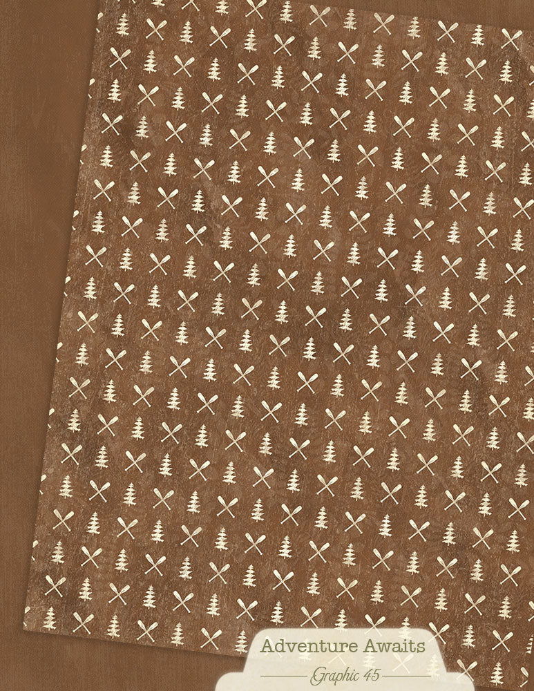 Graphic 45 - Adventure Awaits - 8.5 x 11 Patterns And Solids Paper Pack