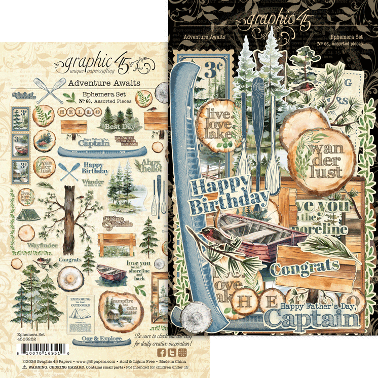 Graphic 45 - Adventure Awaits - Ephemera