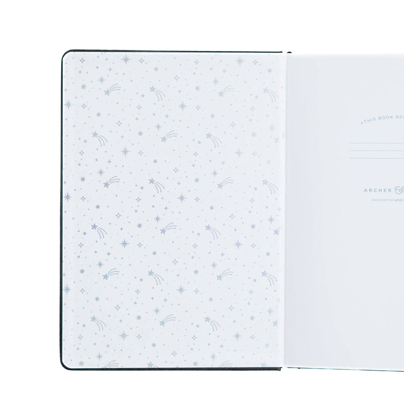 Archer and Olive - Lunar Veil - Dot Grid A5 Notebook - White
