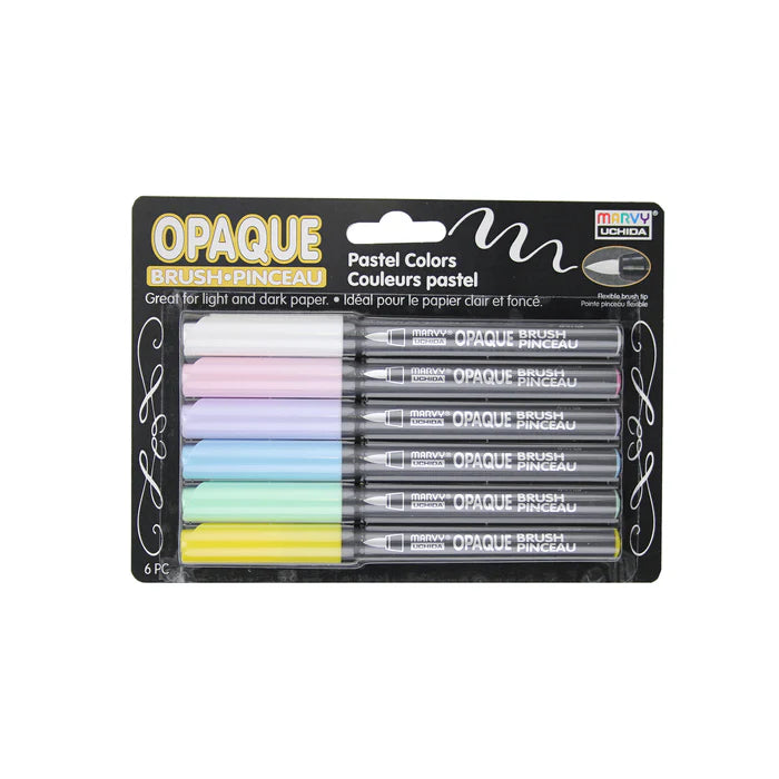 Marvy Uchida - Opaque Brush 6 Piece Set - Pastel Set