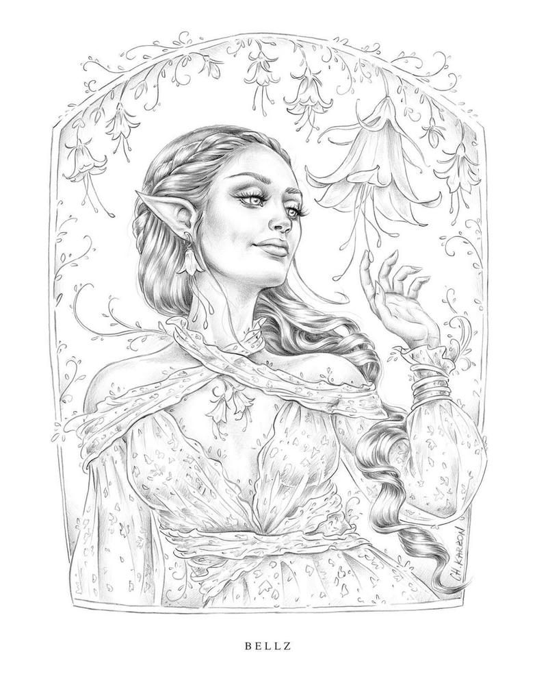 Christine Karron - Wondrous Folk Coloring Book