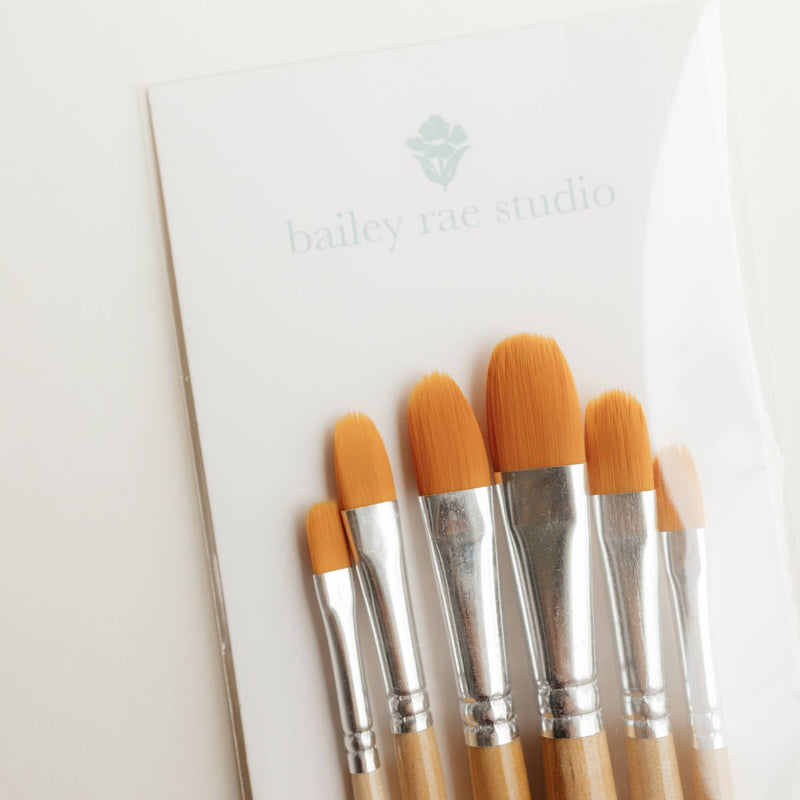 bailey rae studio - Filbert Watercolor Brush Set