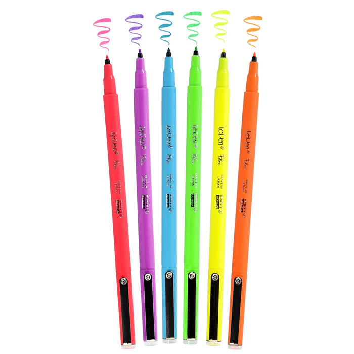 Marvy Uchida - Le Pen Flex 6 Piece Neon Set