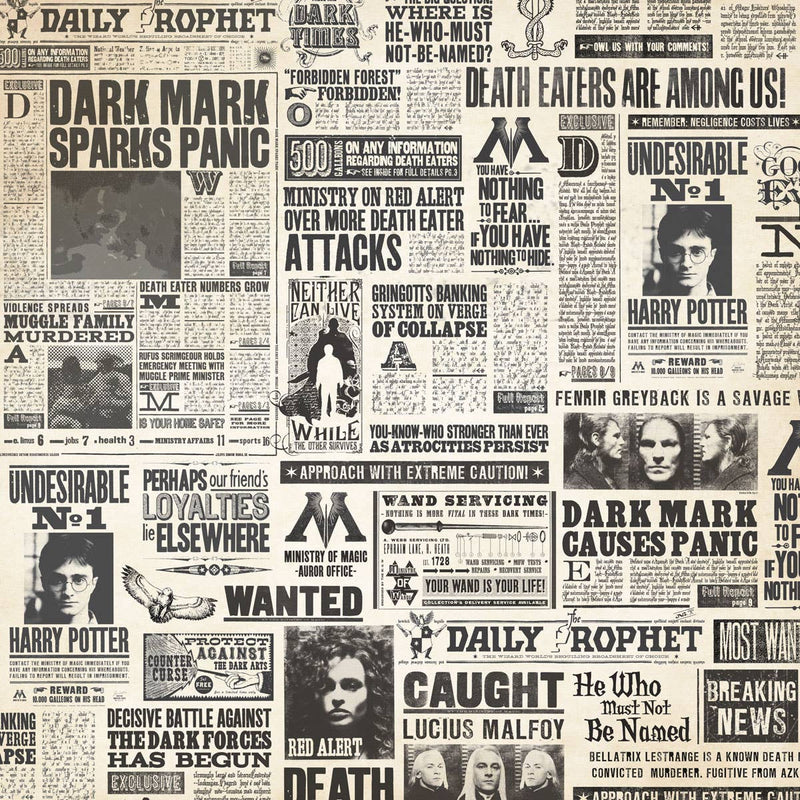Paper House Productions - Harry Potter Newspaper 12 x 12 Scrapbook Paper