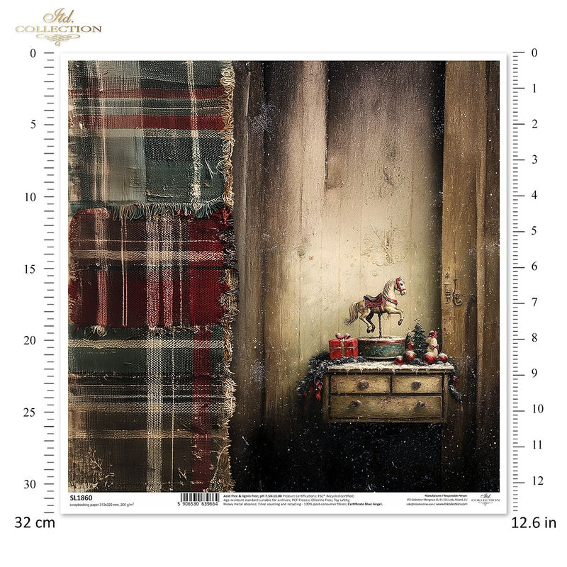 ITD Collection - Retro Toys - SL1860 Scrapbooking Single Sheet