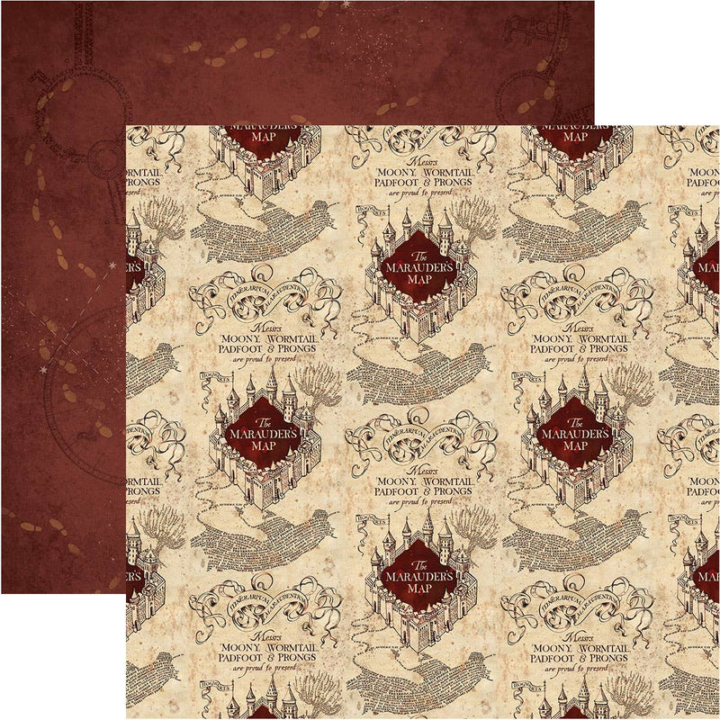 Paper House Productions - Harry Potter Marauder's Map 12 x 12 Scrapbook Paper