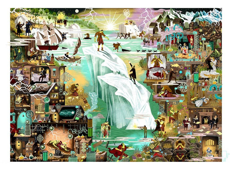 Lawrence King - The World of Frankenstein 1000 Piece Puzzle