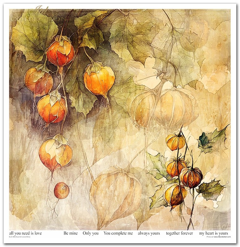 ITD Collection - Autumn Love Story Scrapbooking Papers