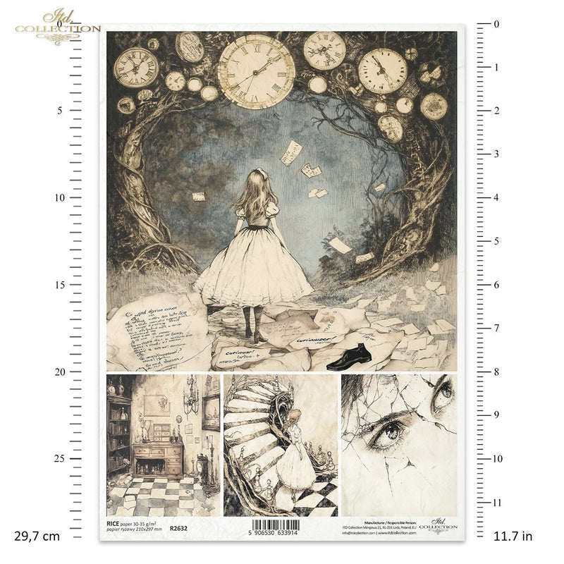 ITD Collection - Alice in Wonderland - Rice Paper - R2632