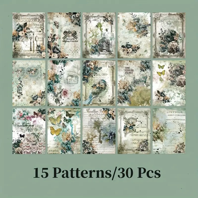 Retro European Court Flower Paper Pack