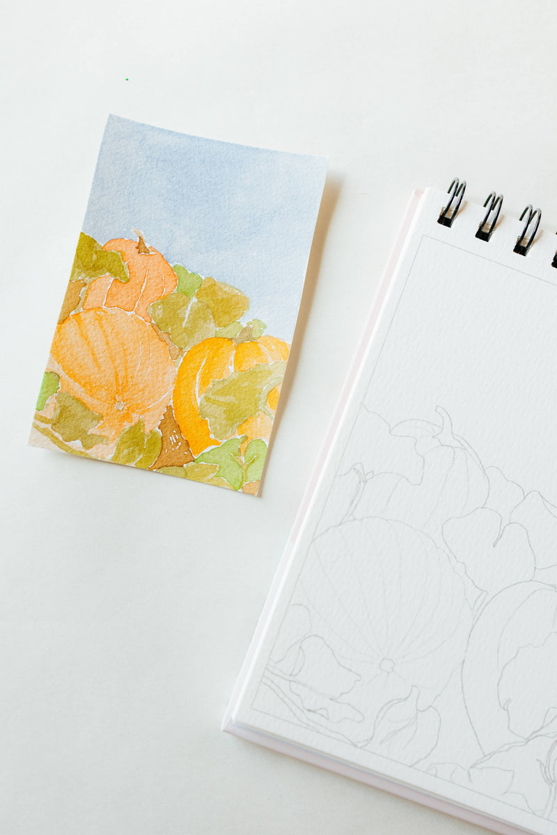 bailey rae studio - A little bit of autumn - mini watercoloring book