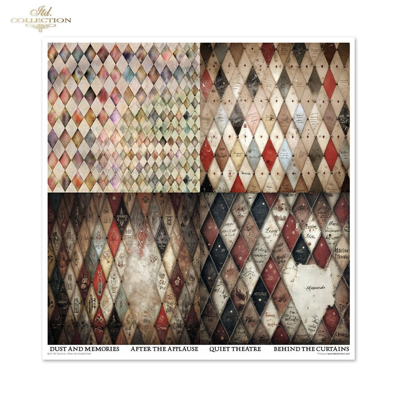 ITD Collection - Carnival - When the Curtain Falls - 12 x 12 Scrapbooking Papers