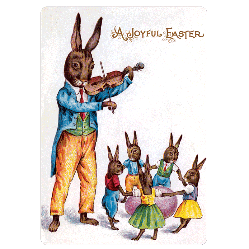 Laughing Elephant - Easter Rabbit - Holiday Sticker Box