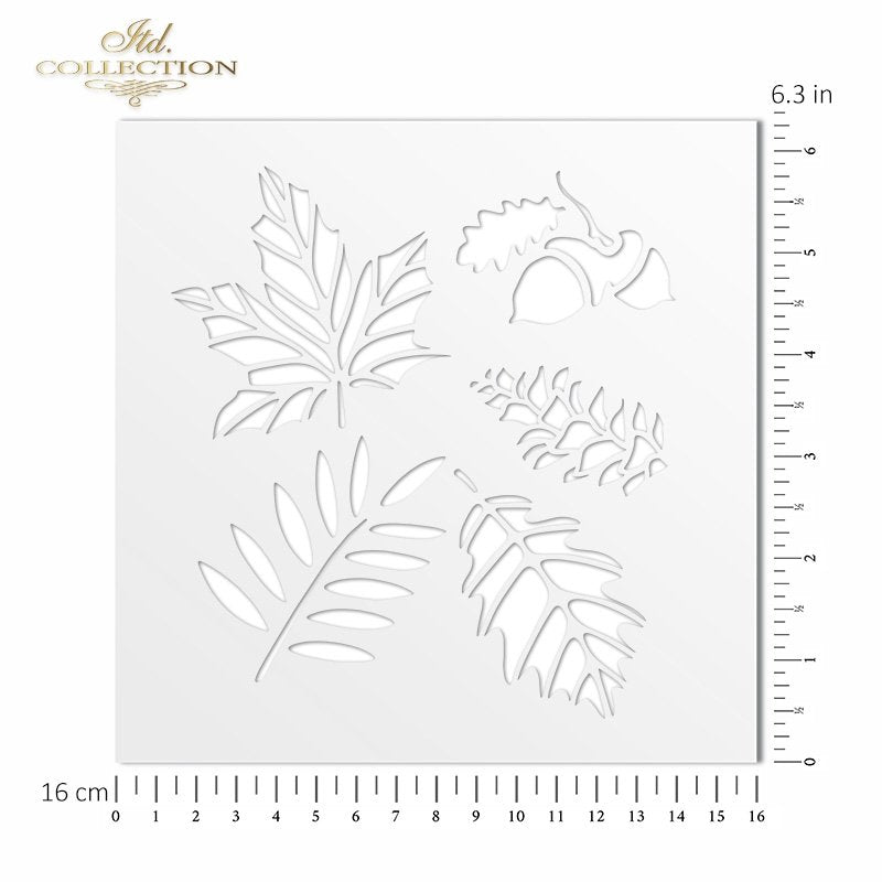 ITD Collection - Stencil - Leaves, Acorns & Pine Cones