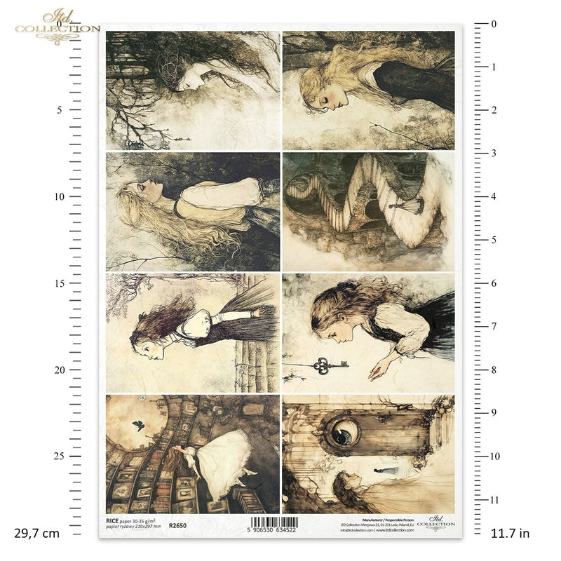 ITD Collection - Alice in Wonderland - Rice Paper - R2650