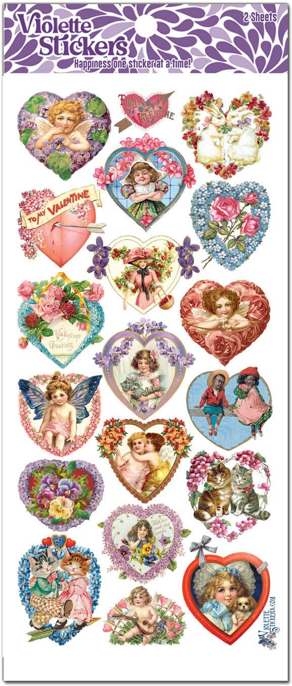 Violette Stickers - Valentine Heart Stickers
