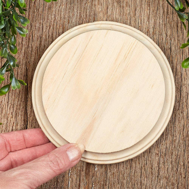 Root and Company - 5" x 3/4" Thick - Unfinished Wood Round Circle Plaque