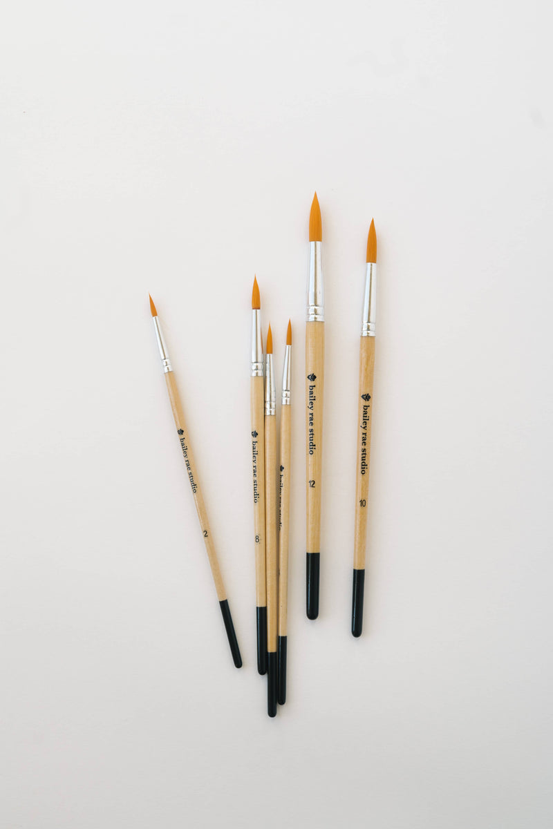 bailey rae studio - Round Tip Watercolor Brush Set