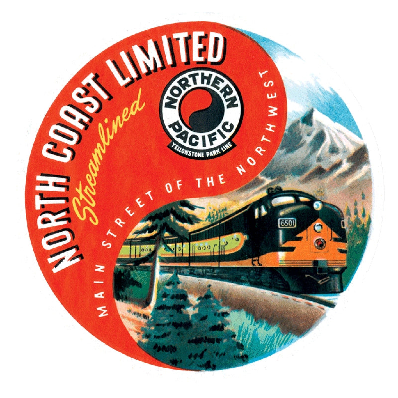 Laughing Elephant - Railroads Across America - Travel Label Sticker Box