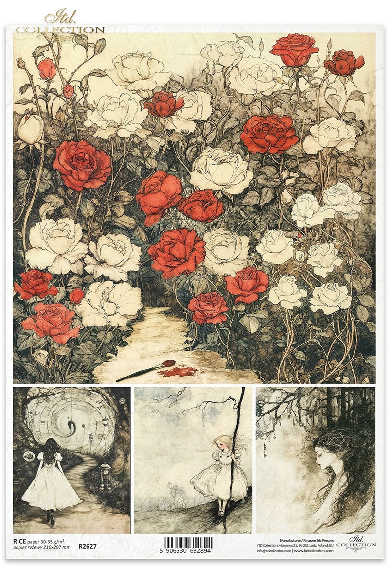 ITD Collection - Alice in Wonderland - Rice Paper - R2627