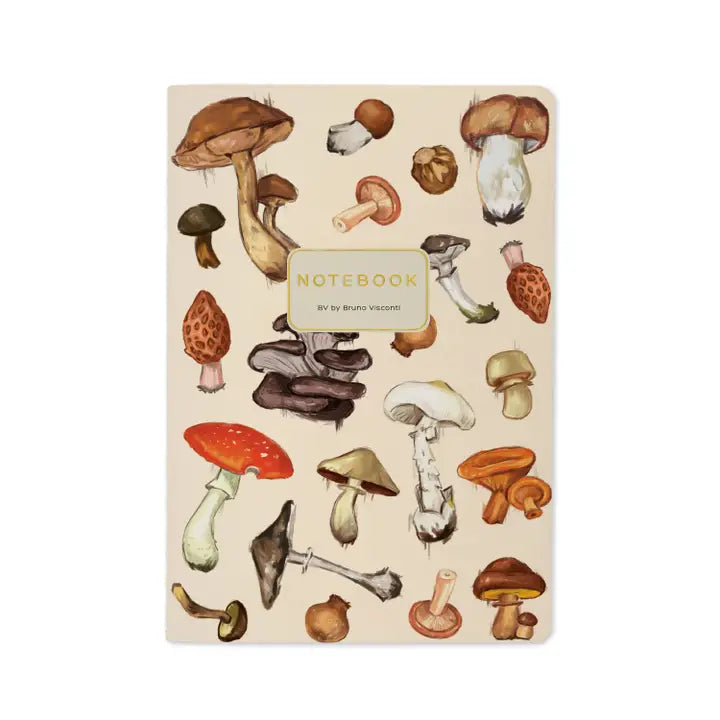 BV by Bruno Visconti - Mushrooms On White Notebook