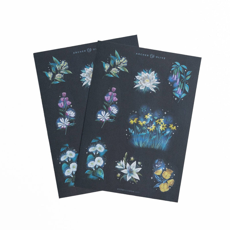 Archer and Olive - Midnight Floral - Stickers