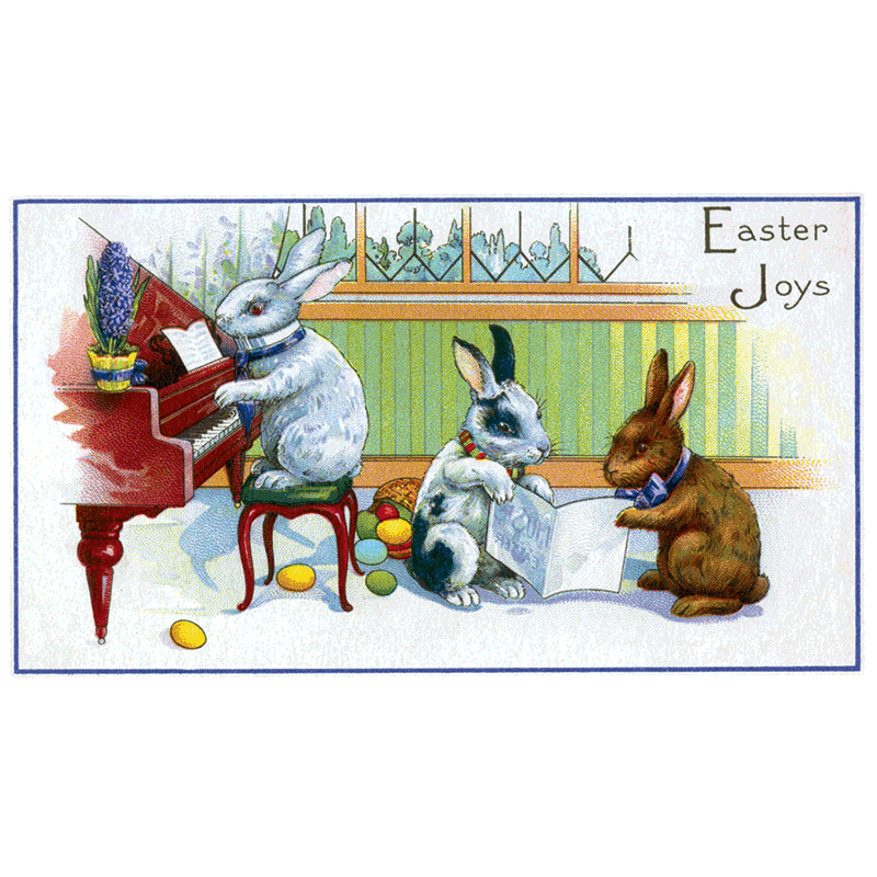Laughing Elephant - Easter Rabbit - Holiday Sticker Box