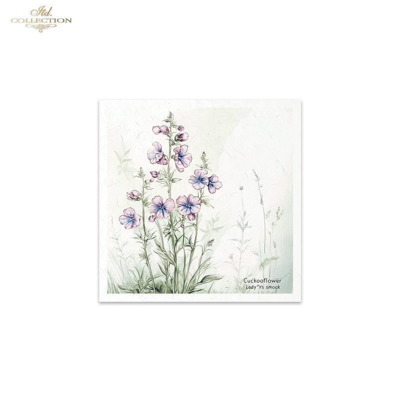 ITD Collection - Rice Paper Set Mini - Floral Shabby Chic - RSM175