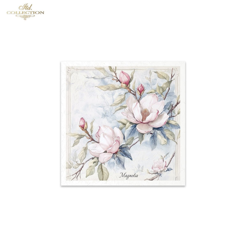ITD Collection - Rice Paper Set Mini - Floral Shabby Chic - RSM176