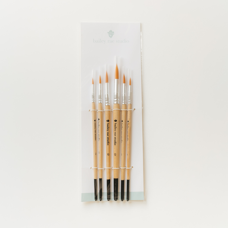 bailey rae studio - Round Tip Watercolor Brush Set