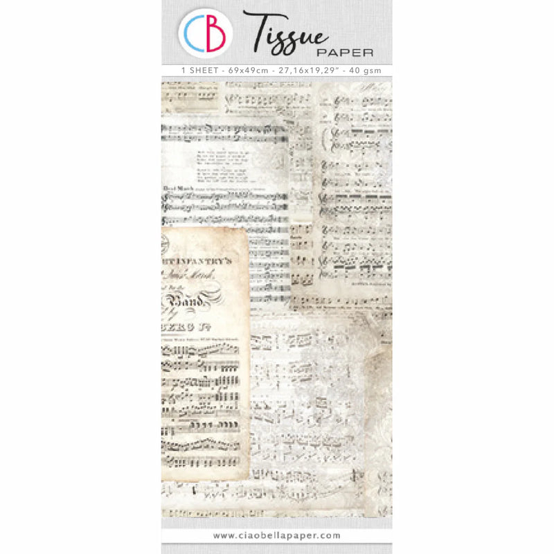 Ciao Bella - Tissue Paper - Vintage Music Sheet