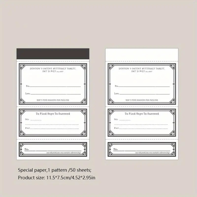 50 Sheet Unique Design Memo Pad