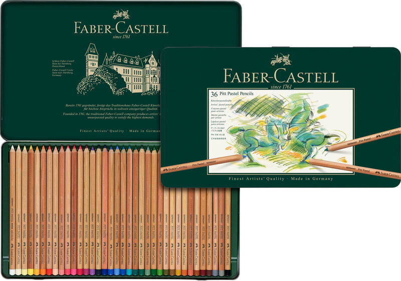 Faber-Castell - Pitt Pastel Pencils Artist Tin - Set of 36