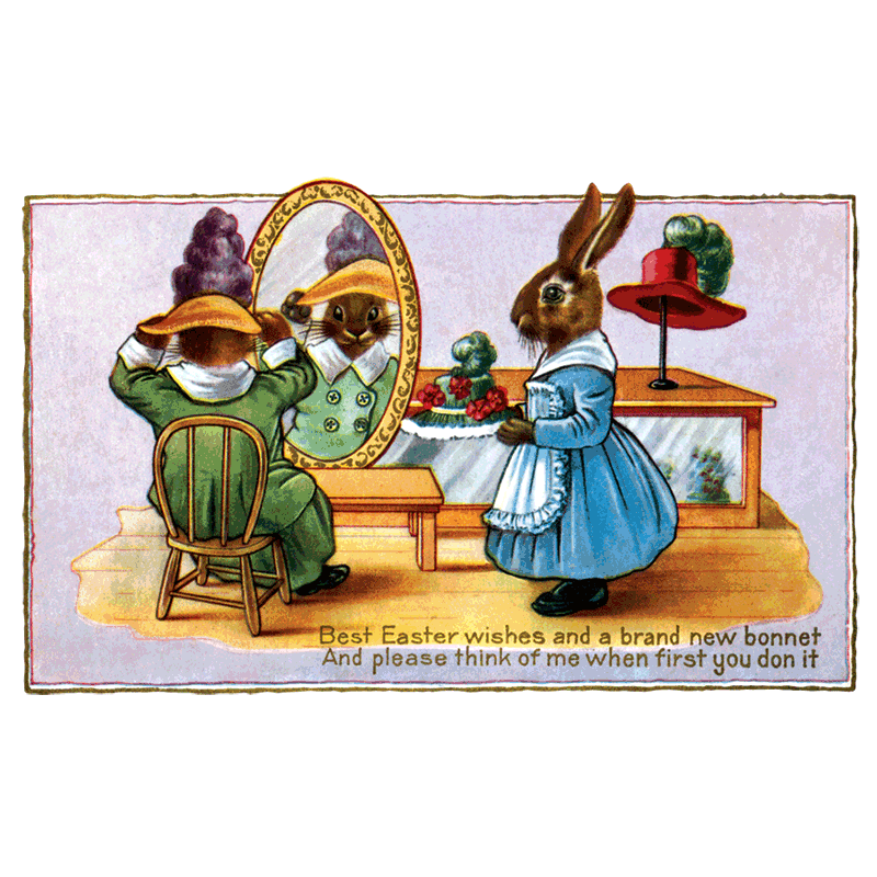 Laughing Elephant - Easter Rabbit - Holiday Sticker Box