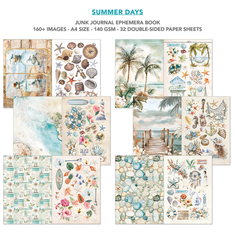 Ciao Bella - Summer Days - A4 Junk Journal & Ephemera Book