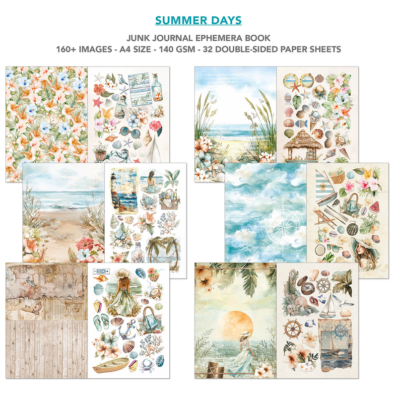 Ciao Bella - Summer Days - A4 Junk Journal & Ephemera Book