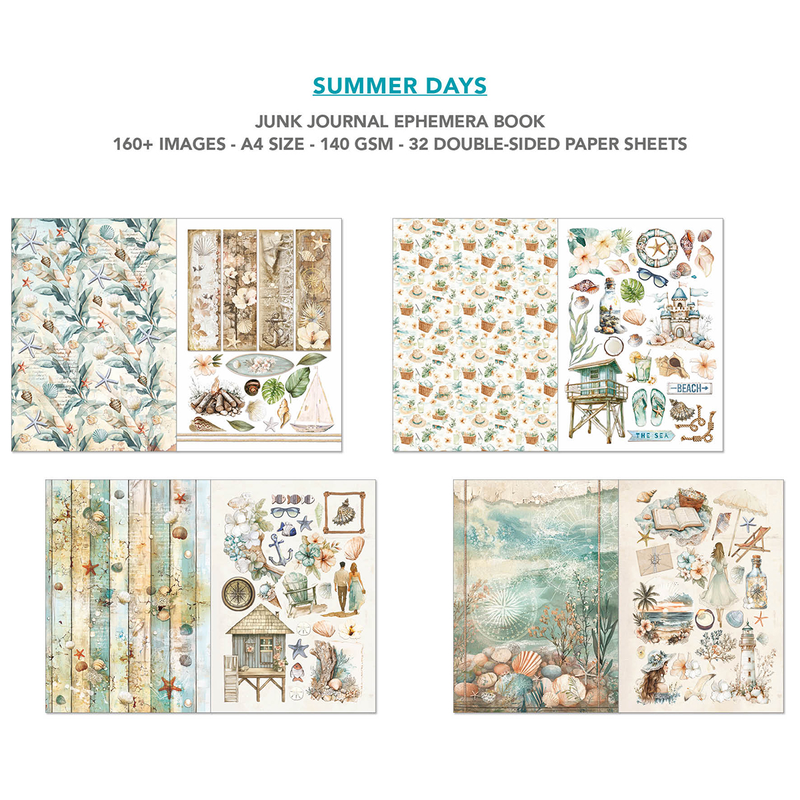 Ciao Bella - Summer Days - A4 Junk Journal & Ephemera Book