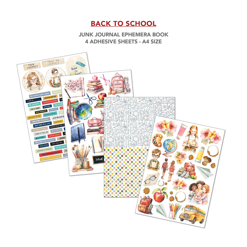 Ciao Bella - Back to School - A4 Junk Journal & Ephemera Book