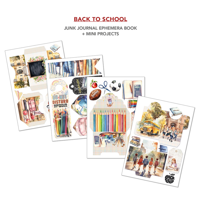 Ciao Bella - Back to School - A4 Junk Journal & Ephemera Book