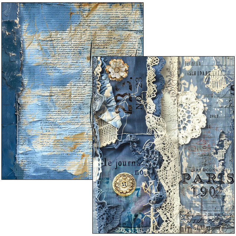 Ciao Bella - Urban Blue Denim - A4 Maxi Mixed Media Book