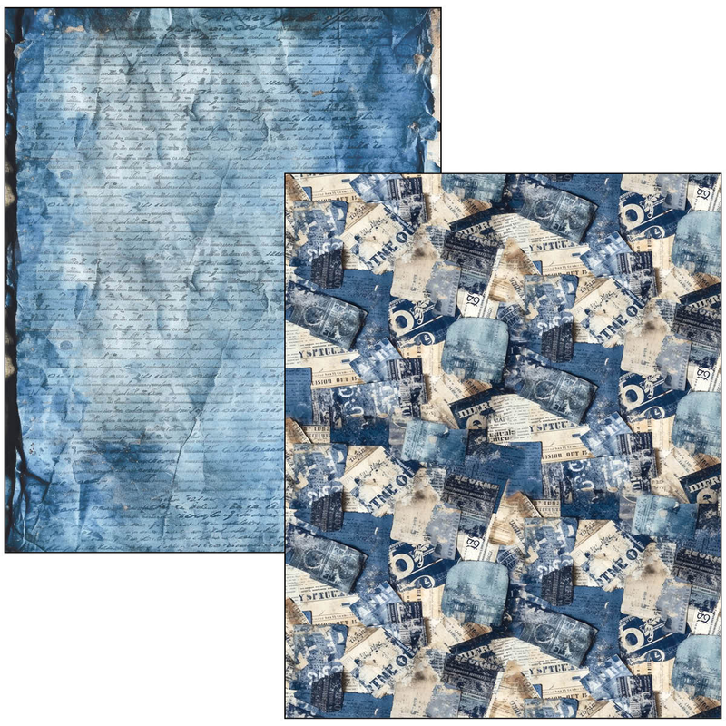 Ciao Bella - Urban Blue Denim - A4 Maxi Mixed Media Book