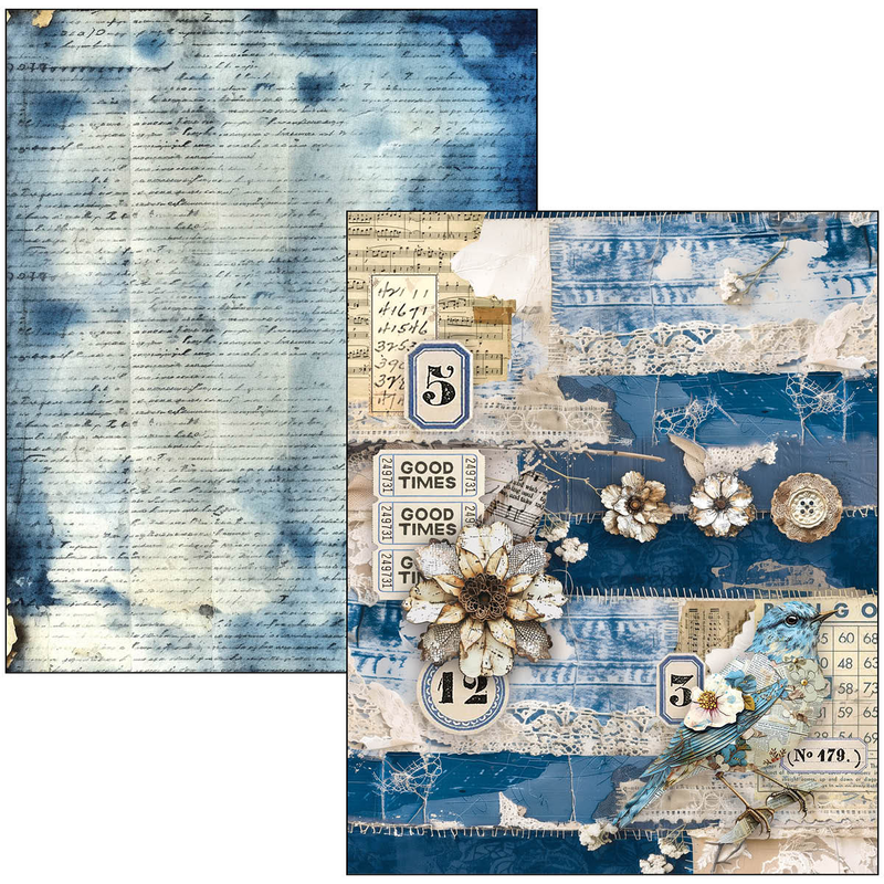 Ciao Bella - Urban Blue Denim - A4 Maxi Mixed Media Book