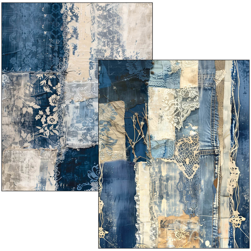 Ciao Bella - Urban Blue Denim - A4 Maxi Mixed Media Book