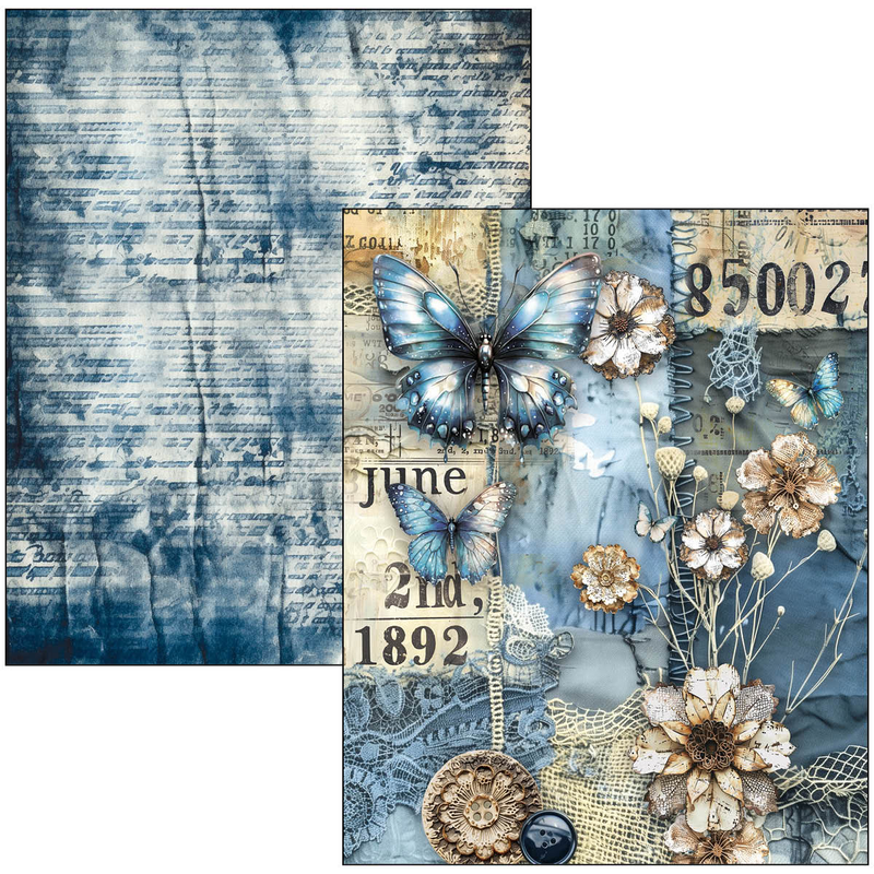 Ciao Bella - Urban Blue Denim - A4 Maxi Mixed Media Book